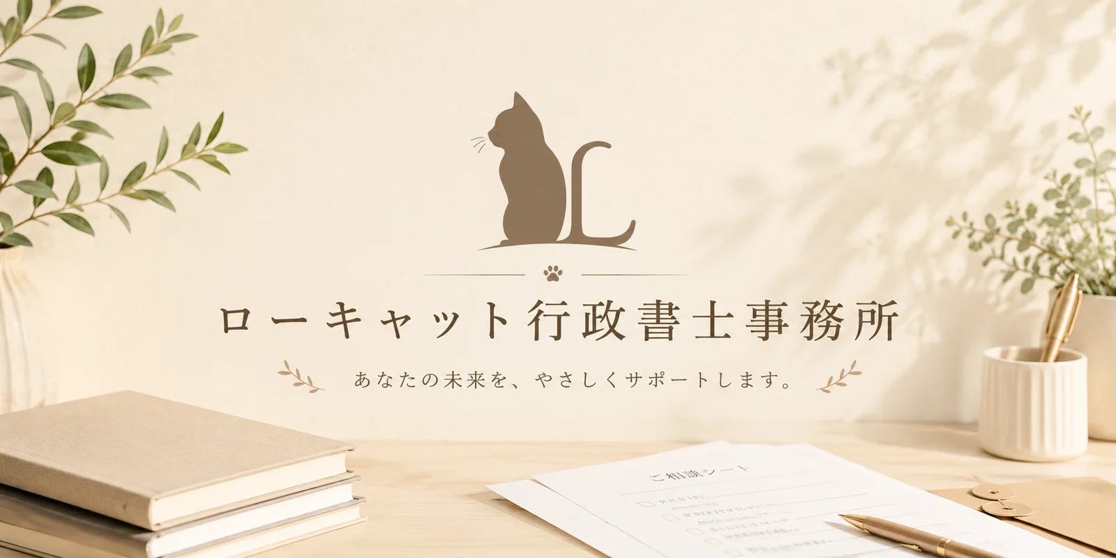 ローキャット行政書士事務所 あなたの未来を、やさしくサポートします。